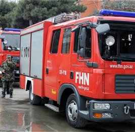 В Мингячевире произошел пожар в отеле: МЧС предотвратил распространение огня