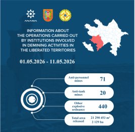 
ANAMA: Обезврежены 91 мина и 440 других взрывоопасных боеприпасов