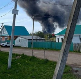 Горит нефтестанция в Башкортостане