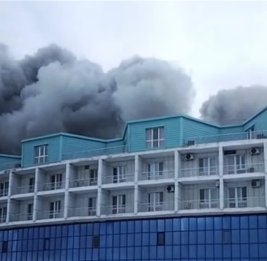 В Новханы горит известный отель