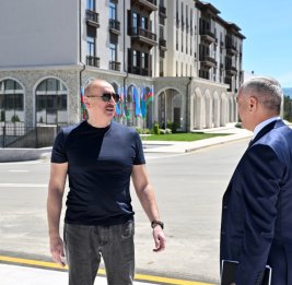 Президент Ильхам Алиев принял участие в открытии капитально реконструированного Культурного центра в Ханкенди