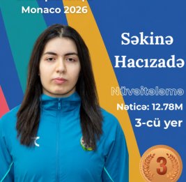 
Азербайджанская спортсменка завоевала бронзовую медаль на чемпионате малых стран Европы