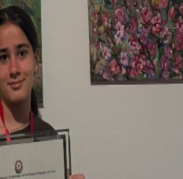 12-летняя художница из Гянджи представила Азербайджан в Пекине