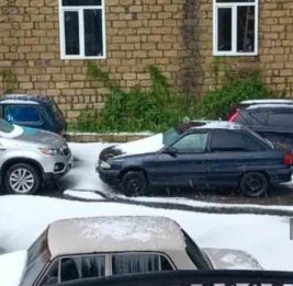 Сильный град обрушился на Гедабейский район