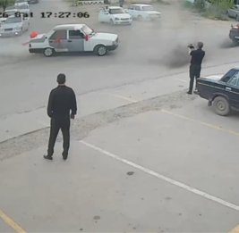 Автохулиганство на свадьбе в Саатлы: один из водителей арестован, второй лишен прав
