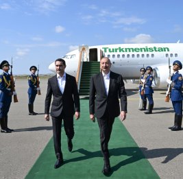 
Президент Туркменистана Сердар Бердымухамедов прибыл в Физулинский район