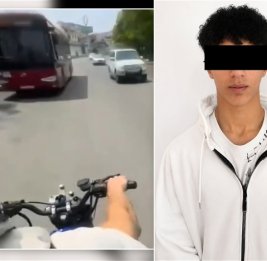 В Баку задержан мотоциклист, грубо нарушивший правила дорожного движения