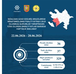 
На прошлой неделе обезврежены 73 мины и 329 других неразорвавшихся боеприпасов