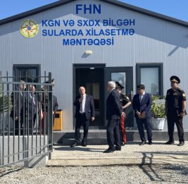 
Открытие спасательного пункта на пляжах &laquo;Бильгя&raquo; и презентация новой техники