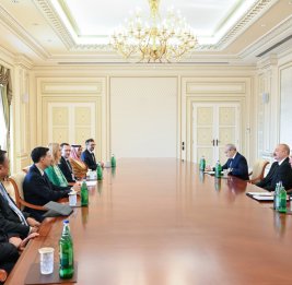 Президент Ильхам Алиев принял руководящих лиц ряда международных организаций