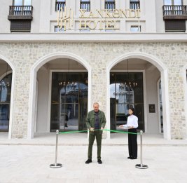 Президент Ильхам Алиев принял участие в открытии отеля &laquo;Ханкенди&raquo;