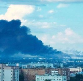 Атака дронов на Россию: горит Сызранский НПЗ