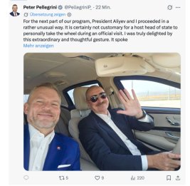 Президент Словакии поблагодарил Президента Ильхама Алиева за гостеприимство