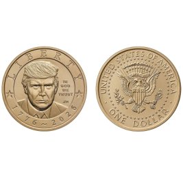 Портрет Трампа украсит новую золотую монету США