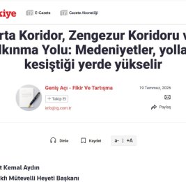 
Газета Türkiye: Средний коридор - отражение многостороннего сотрудничества