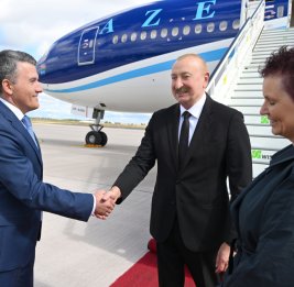 Президент Азербайджана Ильхам Алиев прибыл с официальным визитом в Германию