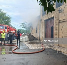 В Шамкире произошёл пожар в жилом доме