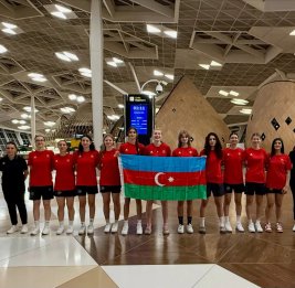 
Женская сборная Азербайджана U18 отправилась на чемпионат Европы