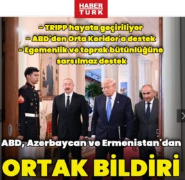 
Совместное заявление США, Армении и Азербайджана в центре внимания турецких медиа