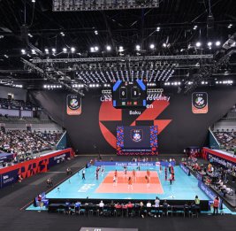 Чемпионат Европы по волейболу: началась игра Азербайджан - Португалия