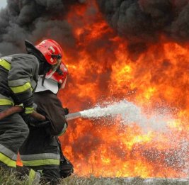На трассе Баку - Губа произошёл пожар