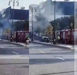 Пожар на открытой территории в Баку: силы МЧС работают на месте