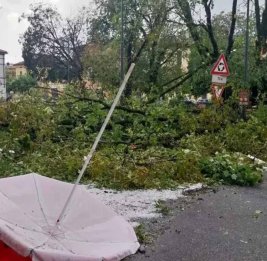 В Италии из-за урагана и града пострадали десятки человек, разбиты тысячи машин