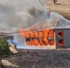 В Джалилабаде сгорел дом