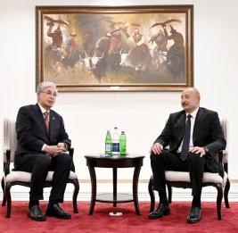 В Бишкеке состоялась встреча Президента Азербайджана Ильхама Алиева с Президентом Казахстана