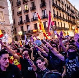 
Протестуют против мигрантов