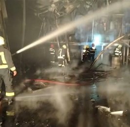 В Балаханы произошёл сильный пожар