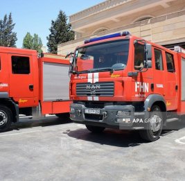 
В жилом доме в Баку произошёл пожар