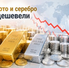 
Цены на золото и серебро снизились