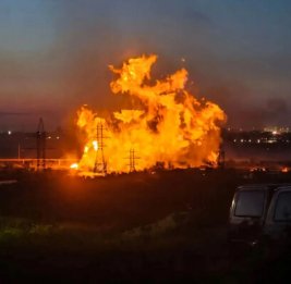 Крупный пожар вспыхнул на газопроводе в Сирии