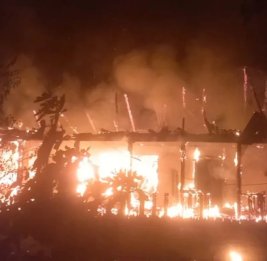 
В Джалилабаде полностью сгорел дом