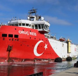 Турецкое судно Oruç Reis проведет сейсморазведку маршрута газопровода в направлении ТРСК