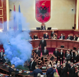 &laquo;Фаер-шоу&raquo; в парламенте Албании