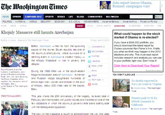 The Washington Times: «Азербайджан не забывает Ходжалинский геноцид»