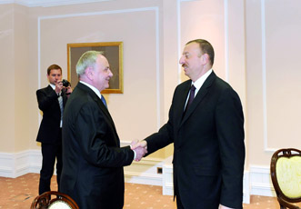 Встреча Президента Азербайджана Ильхама Алиева и Президента Молдовы Николае Тимофти