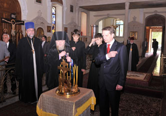 Председатель Государственной Думы Российской Федерации Сергей Нарышкин встретился с епископом Бакинской и Азербайджанской епархии