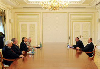 Президент Азербайджана Ильхам Алиев принял сопредседателей Минской группы и специального представителя действующего председателя ОБСЕ