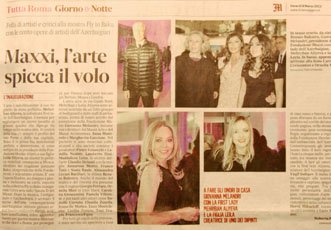 В итальянской газете опубликована статья, посвященная открытию в Риме выставки Fly to Baku