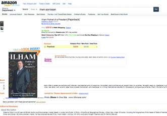 Книга «Ильхам: портрет Президента» появилась на сайте Amazon