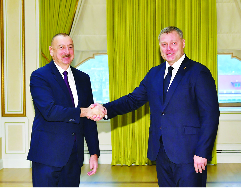 Президент Ильхам Алиев принял делегацию во главе с губернатором Астраханской области России