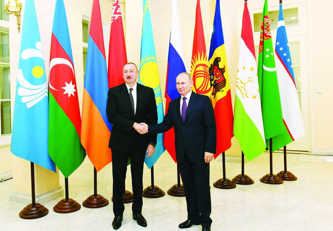 Президент Ильхам Алиев принял участие в неформальной встрече глав государств СНГ в Санкт-Петербурге