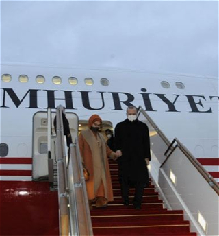 Президент ТурцииРеджеп Тайип Эрдоган прибыл с официальным визитом в Азербайджан