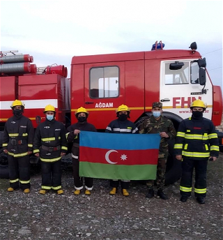 В освобожденном от оккупацииАгдамском районе началадействовать местная структура МЧС