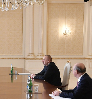 Президент Ильхам Алиевпринял министрапо чрезвычайнымситуациям России