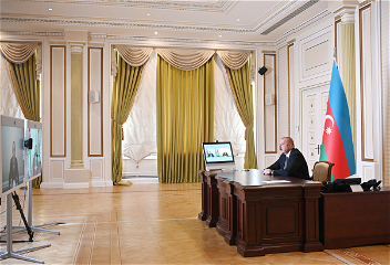 Президент Ильхам Алиев принял в видеоформате Заура Микаилова в связи с назначением егопредседателем Открытого акционерного общества «Мелиорация и водное хозяйство Азербайджана»