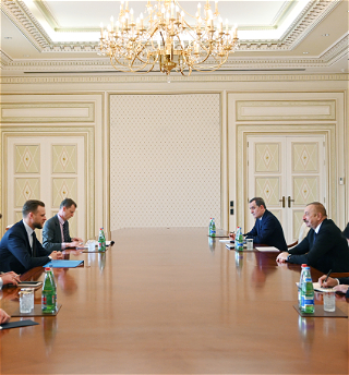 Президент Ильхам Алиев принял делегациюво главе с министром иностранных дел Литвы